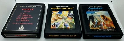 3 Game LOT (Atari 2600) Defender! Combat! Missile Command! Authentic! Tested! 🔥 - Image 1 of 4