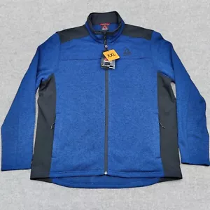 Gerry Jacket Men's XXL Blue Black Full Zip Knit Fleece Casual Hiking Outdoor NEW - Picture 1 of 15
