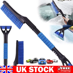 2-in-1Ice Scraper Snow Remover Windshield Scraper Winter Tool Car Van - Picture 1 of 14