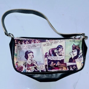 Disney Snow White Short Strap Mini Purse Comic Strip Cartoon Oldschool Style  - Picture 1 of 3
