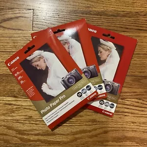 3 CANON Fotopapier PR-101 Photo paper PRO 20Blatt 10x15 A6 SUPER HIGH GLOSS 245g - Picture 1 of 3