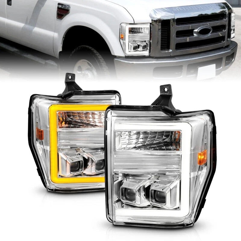 Faros proyectores ANZO para Ford F-250 - F-550 Super Duty 08-10 con barra de luz Foto 1 de 4