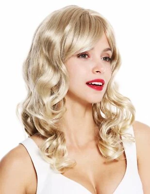 WIG ME UP Wig Ladies Long Curly Classy Curly Blonde Platinum Blonde Stranded