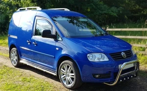Stainless Side Bars + Amber LEDs With Down Lights For Volkswagen Caddy 2004-2010 - Picture 1 of 10
