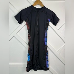 Costume da bagno TomboyX Swim 6" Unisex Rash Guard pezzo unico taglia XS nero - Foto 1 di 11
