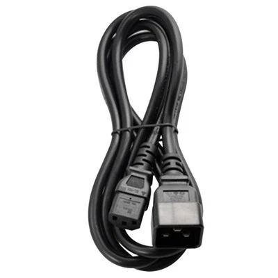 IEC 320 C13 to C20 Power Extension Cord Cable for PC Computer PDU UPS Black - Image 1 of 4