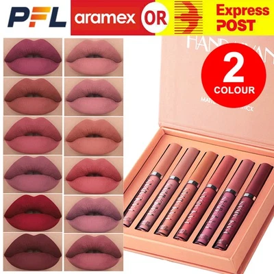 6PCS Matte Lipstick Set Waterproof Long-Lasting Lipstick Beauty Cosmetic Make Up - image 1 of 4