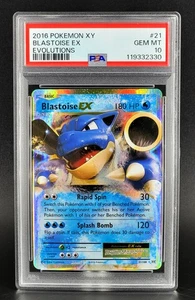Pokemon Blastoise EX 21/108 Ultra Rare Evolutions PSA 10 - Picture 1 of 2