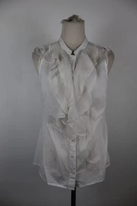MAX&CO CAMICIA SMANICATA DONNA TG. 44 WOMAN SHIRT CASUAL VINTAGE COTONE VOLANT - Foto 1 di 9