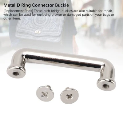 10 juegos de hebilla de puente de arco 31x7,5x6 mm metal anillo en D hebilla cadena correa conector Foto 1 de 4