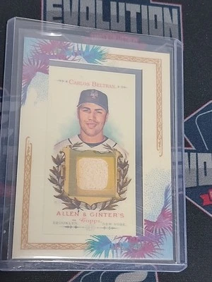 2007 Topps Allen & Ginter's Framed Mini Relics Carlos Beltran AGR-CB Baseball - Image 1 of 2