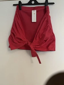 Ladies Size 10 Pink Mini Skirt With Tie Sides For Tighter Fit Flattering Fit - Picture 1 of 7