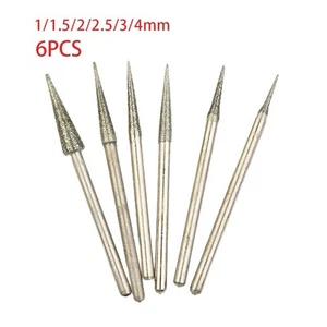 Burrs Grinding Head D Needle Diamond 6 X Diamond Coated Grinding Needle - Picture 1 of 12