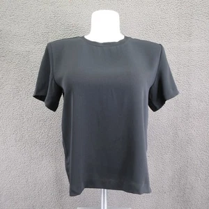 Open Edit Shirt Mens Medium Black Short Sleeve Crewneck Polyester Nordstrom NWT - Picture 1 of 9