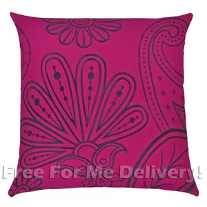 CASA EMBROIDED PAISLEY PURPLE DESIGN PILLOW CUSHION 45x45cm **FREE DELIVERY** - Bild 1 von 3