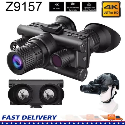 Z9157 4K Head-mounted Binocular Monocular Infrared Night Vision 8X Digital Zoom - Bild 1 von 4