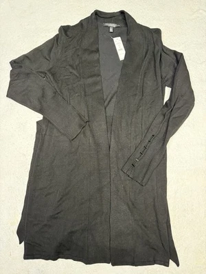 NUEVO CON ETIQUETAS WHBM Mujer Negro Cinturón Midi Encubrimiento Suéter Talla Grande Foto 1 de 4