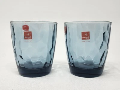 Bormioli Rocco Diamond 2-Pc. Double Old Fashioned 10 oz. Glass Set, Blue - Image 1 of 4