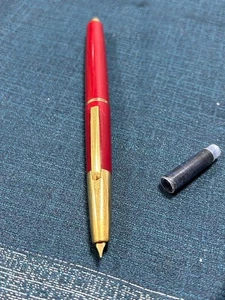 PILOT penna stilografica senza tappo 14K 585 H766 rossa rara strumento da scrittura da collezione - Foto 1 di 12