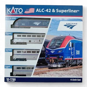 KATO N gauge 10-1788 Amtrak ALC-42 & Superliner 4-car set New - Picture 1 of 11