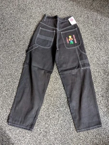 Carpenter Jeans W28 Black Deadstock Skater 90s Embroidered Ishu Explorer - Picture 1 of 8