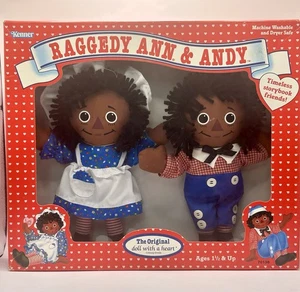 Vintage '95 Neu im Karton Kenner Hasbro schwarz Afroamerikaner Raggedy Ann & Andy 9" Puppe Set - Bild 1 von 2