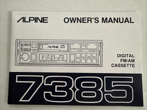 Vintage Alpine Bedienungsanleitung Digital FM/AM Kassette 7385 - Bild 1 von 3