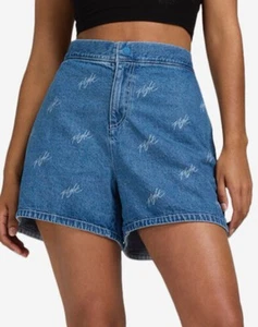 NWT NIKE AIR JORDAN Denim Standard Fit Woven AOP Shorts Print High Waisted sz M - Picture 1 of 12