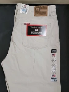 Neu mit Etikett RL Ralph Lauren Saturday Damenjeans Größe 14 x 29 weiß gerades Bein. Polo - Bild 1 von 5