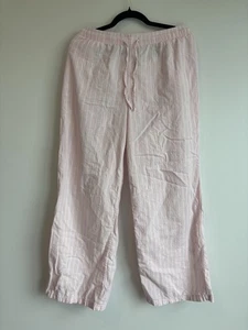 Pantalones de pijama a rayas rosa y blanco American Eagle para mujer talla mediana - Imagen 1 de 6