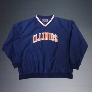 VINTAGE PRO PLAYERS UNIVERSITY ILLINOIS FIGHTING ILLINI PULLOVER WINDBREAKER XL - Bild 1 von 4