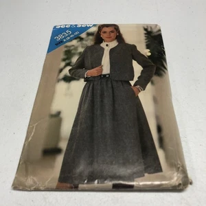 Butterick 3835 Ver y Coser Patrón Chaqueta Recortada Falda Talla 8 10 12 De Colección Uc - Imagen 1 de 7