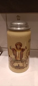 MÜNCHNER KINDL Bierkrug, V B (Villeroy & Boch ?) München, "Prosit" um 1900 - Bild 1 von 7