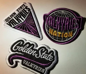 3 pz. Toppa ricamata Golden State Valkyries varie misure 3"-3,5"? ferro da stiro - Foto 1 di 2