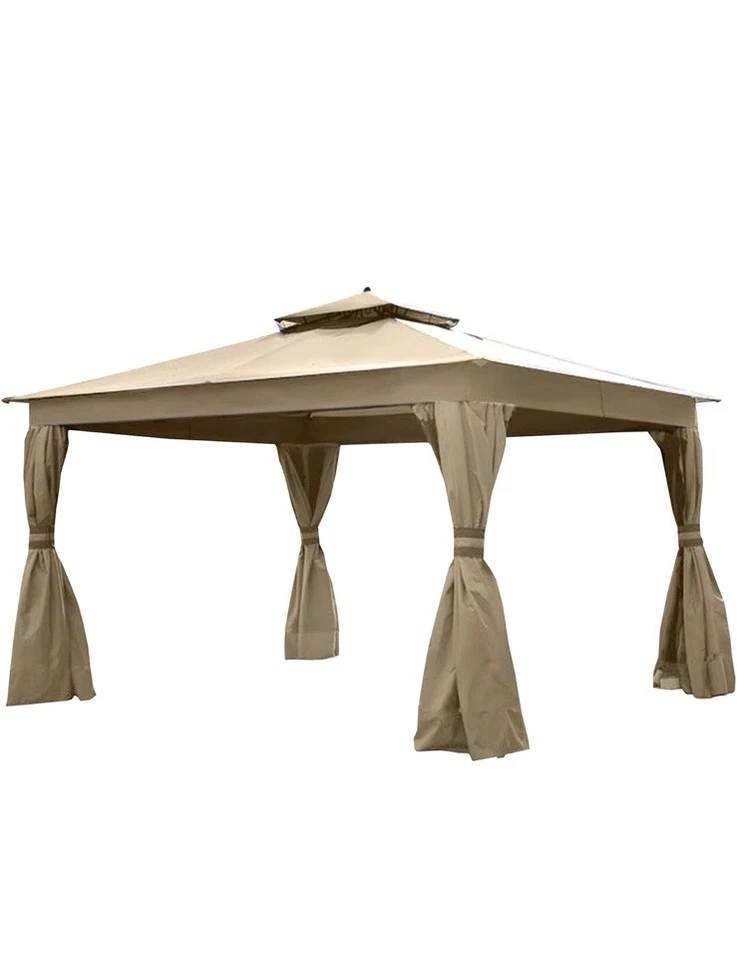 Garden Winds Replacement Canopy for The Allen Roth Finial Gazebo Beige - Image 1 of 4