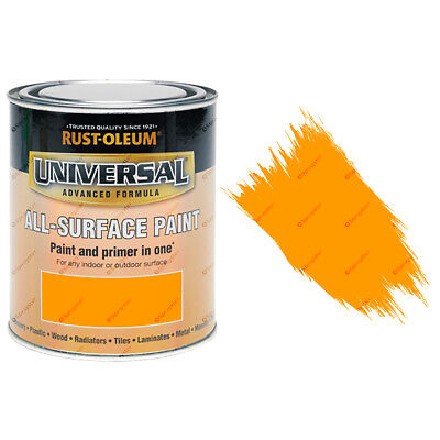 Rust-Oleum Universal All-Surface Self Primer Paint Gloss Sunset Orange 250ml • 12.79£