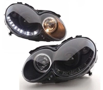 HALOGEN Scheinwerfer für Mercedes Benz CLK 209 Bj 02-09 mit Led Standlicht + LWR - Bild 1 von 4