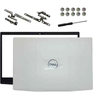 For Dell G3 15 3500 G3 15 3590 P89F LCD Back Cover Bezel Case Hinge 03HKFN White - Picture 1 of 10