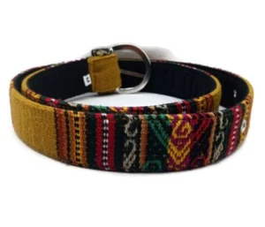 Unisex Andean Wool Belt Handmade Andean Cordillera Cusco - Picture 1 of 7
