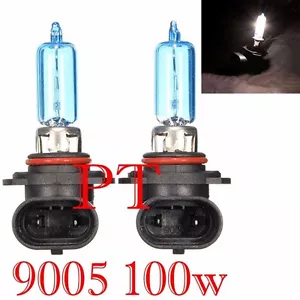 9005 HB3 12V 100W Halogen Headlight Light Bulbs 5000K Super White #y4 High Beam - Picture 1 of 8