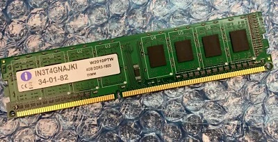 4GB Integral IN3T4GNAJKI 34-01-82 PC3-12800U 1600MHz 1Rx8 DDR3 Computer Memory  - Image 1 of 3