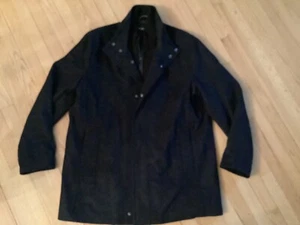 Men's Marc New York Andrew Marc Black Wool Blend Car Coat Size XL - Picture 1 of 4