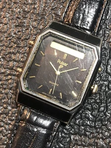 Vintage PULSAR by Seiko Analog Digital Men’s Watch Black For PARTS OR REPAIR - Picture 1 of 16