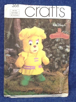 Simplicity Craft Pattern 368 Walt Disney Gummi Bears 18" Soft Plush Sunni Uncut - Image 1 of 2