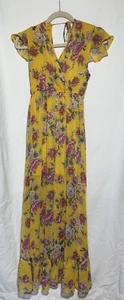 Band of Gypsies Maxikleid gelb Blumen Größe M EUC Sommer Q25 - Bild 1 von 6