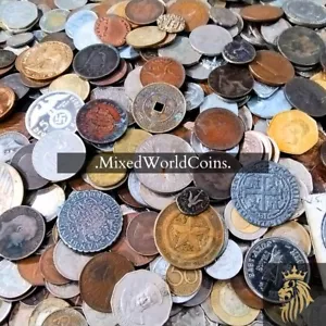 1 Pound Unsearched Old Foreign Mixed World Coins Assorted 1 Lbs Bulk Lot Tokens - Picture 1 of 1