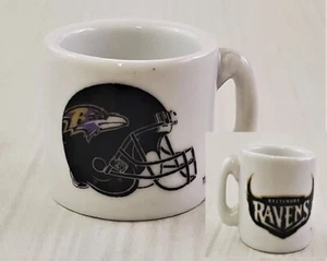 Baltimore RAVENS Vintage NFL Mini Coffee Mug 1.25" Collectible Miniature Cup - Picture 1 of 5