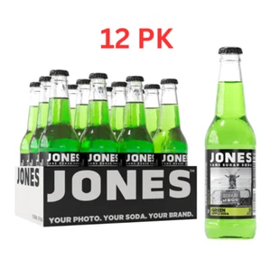 Jones Soda Co. Rohrzucker grüner Apfel Soda 12 Unzen Flaschen [12 Flaschen] - Bild 1 von 1