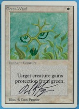 Green Ward Unlimited NM Uncommon Artist Signed Altered CARD (sa4919) ABUGames