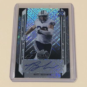 MATT BUSHMAN 2021 LEAF METAL DRAFT FOOTBALL ROOKIE AUTO /4 - Picture 1 of 2